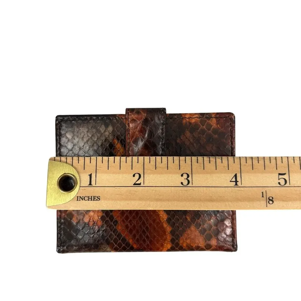 Vintage Bosca Genuine Python Snakeskin Wallet USA Made Y2K Mob Wife Luxury